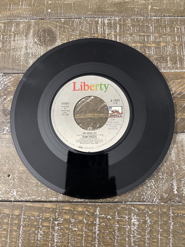 Kenny Rogers The Good Life 45 Album - $10.00