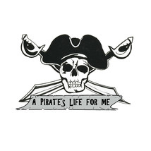 &quot;Pirate&#39;s Life For Me&quot; - Pirate Skull Cross Swords - Vinyl Decal - Car T... - $6.95+