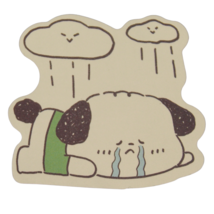 Puppy Dog Rain Clouds Crying Sad Green Shirt Top Cute Chibi Kawaii Sticker - $2.96