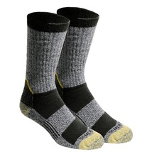 Dickies Men&#39;s Kevlar Reinforced Steel Toe Crew Socks, Black (2 Pairs), S... - £20.53 GBP