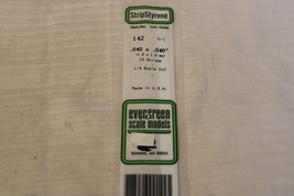 HO Scale Evergreen, 10 Pieces 2 x 2 x 14&quot; .040 x .040 Long Strip Styrene... - $12.00