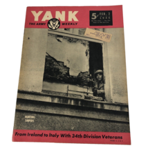 1945 WWII Yank magazine Fighting 34th Division Tanks Iron Man Battalion Iceland - £15.79 GBP