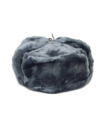 Authentic Russian Military Gray Ushanka Hat Faux Fur Made in Russia - $51.75 CAD