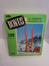 Vintage Whitman Jr. Jigsaw PUZZLE -- Mountain Cross Country Skiing SCENE -- 60&#39;s - $9.74