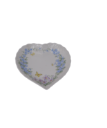 Mikasa Thinking of You Heart Shaped Candy Trinket Dish Blue White Floral... - $17.84 CAD