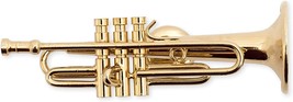 Magnet, Size 2 Point 5 Inches, Of A Miniature Gold Trumpet. - $38.98