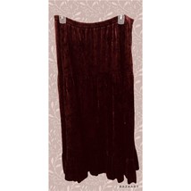 Vintage Linea Crushed Velvet Prairie Boho Chic Cottage Maxi Skirt - $21.78