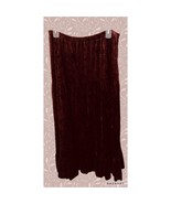 Vintage Linea Crushed Velvet Prairie Boho Chic Cottage Maxi Skirt - £17.35 GBP