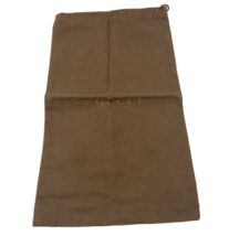 VTG Designer Gucci Brown Fabric Drawstring Dustbag 9.5”x15” Shoe Storage - $14.95