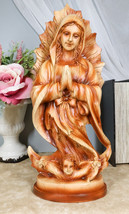 Our Lady of Guadalupe Virgin Mother Mary Catholic Decor Faux Wood Resin Figurine - £31.44 GBP