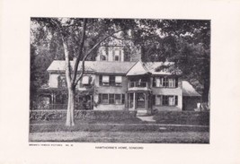 Vintage Print Brown&#39;s Famous Pictures - Hawthorne&#39;s Home Concord - No. 82 - $4.00