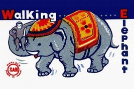 Walking Elephant - Art Print - £17.57 GBP+
