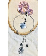 ALEX CAROL JEWELRY SILVER TONE SMOKEY BLUE RHINESTONE NECKLACE NWT $35 - €21,01 EUR