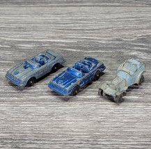 Lot x3 Vintage Tootsietoy Diecast Metal Car Tootsie Toy Vehicle Mercedes Hot Rod - £7.28 GBP