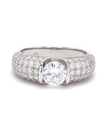 2.1ct lab-created diamond Solitaire band Ring for Women &amp; girls, 925 ste... - £92.82 GBP