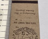 Matchbook Cover The Stone Crabber  Oyster Bar Seafood restaurant  Panace... - $12.38