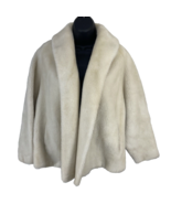 Vintage 50s 60s Doresse Faux Fur Swing Coat Cropped Orlon Dynel Pockets ... - $47.49