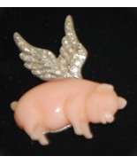 Kenneth Jay Lane Signed Pin Brooch When Pigs Fly Rare - £157.77 GBP
