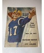 Vintage 1963 Baltimore City College vs Polytechnic Institute Football Pr... - £14.14 GBP