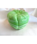 Fenton Art Glass Chameleon Green Flower Trinket Box MIB 4296XE - $39.00