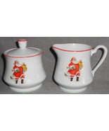 Macys - All The Trimmings SANTA CLAUS Christmas CREAMER and SUGAR - $564.31 MXN