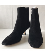 Ann Taylor Kitten Heel Stiletto Black Suede Bootie - Size 5.5 - NEW - $62.99