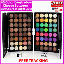 Eyeshadow Palette Makeup 40 Color Cream Eye Shadow Matte Shimmer Set Co... - $10.59+