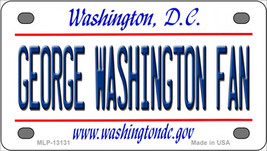 George Washington Fan Novelty Mini Metal License Plate Tag - £11.72 GBP