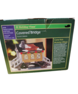 Holiday Time Vintage 2008 Covered Bridge Ceramic Figurine Traditional Co... - £10.87 GBP
