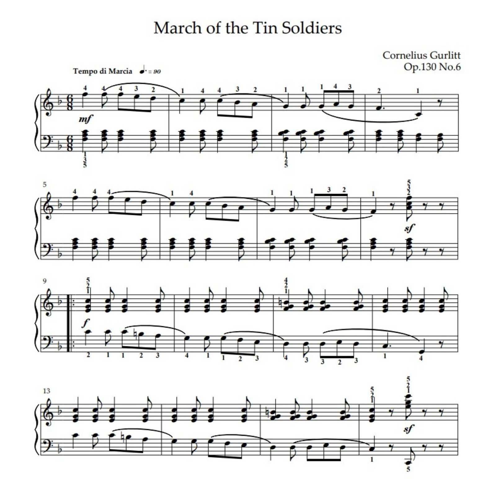 Cornelius Gurlitt - March of the Tin Soldiers (Op.130 No.6) - $2.00