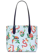 New Kate Spade Dragon Printed Reversible Small Tote Flame Multi with Dust bag - £113.81 GBP