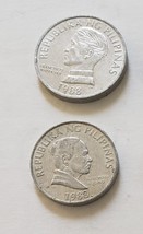 Set of 2 Philippine 5 Sentimo &amp; 10 Sentimo Coins 1987/88  - £4.73 GBP