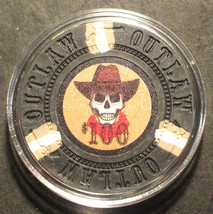 $100. Outlaw Poker Chip Skull Golf Ball Marker  - £6.25 GBP