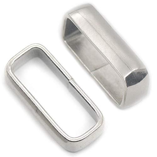Bluemoona 20 Pcs - 20mm 3/4" Rectangle D Ring Loop Strap Belt Webbing Leathercra