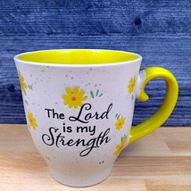 Religious Saying Daisy Coffee Mug 17oz (455ml) Embossed Beverage Cup Blu... - £9.68 GBP
