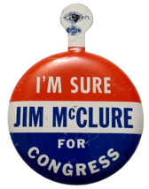 1968 Idaho Jim McClure Republican 1ST District For Congress Tab Button - $9.16