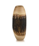 Nature Loving Curved Cylinder 12-inch Mango Tree Bark Wooden Vase - £26.77 GBP