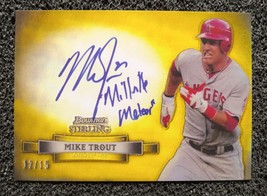 Mike Trout 2012 Bowman Autograph Refractor Rookie Card. Reprint Mint Condition!! - £2.20 GBP