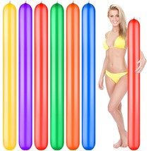 6 Pcs 59 Inch Pool Inflatable Sticks Colorful Inflatable Pool Noodles Stick Gian - £31.16 GBP