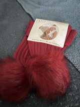 Roo burgundy Mommy & Me Beanie Set Pom Winter Hat - $27.69