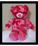 Build A Bear Workshop Pinks Camo Teddy Bear Plush 17&quot; - $23.05 CAD