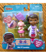Disney Jr Doc McStuffins Pet Vet Doc &amp; Lambie Doll &amp; Figure Brand New Se... - £19.65 GBP