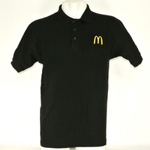 McDONALD&#39;S Hamburgers Employee Uniform Polo Shirt Black Size S Small NEW - $25.49