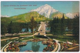 Alberta Postcard Banff Cascade Mountain &amp; Government Park Canadian Rockies - £1.10 GBP