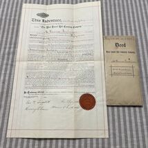 Antique Cemetary Deed 1906 West Laurel Hill Cemetary Company Bala-Cynwyd... - $39.67 CAD