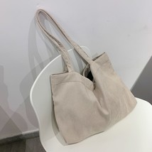 Hylhexyr Women Fashion Corduroy Shoulder Bag Large Capacity Female Big  Handbag  - £30.84 GBP