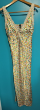 NWT Wild Fable Med Multicolor Floral Satin Maxi Slip Dress Party Event Y... - $26.56