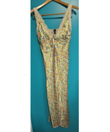 NWT Wild Fable Med Multicolor Floral Satin Maxi Slip Dress Party Event Y... - $37.03 CAD
