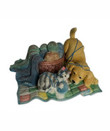 Vtg Enesco Figurines Partners in Crime It takes Two to Tangle Puppy and ... - €14,65 EUR