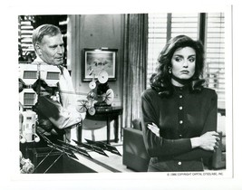 7x9-B&amp;W-Promo-Still-Colbys-Charlton Heston-Tracy Scoggins-TV-NM - $30.56